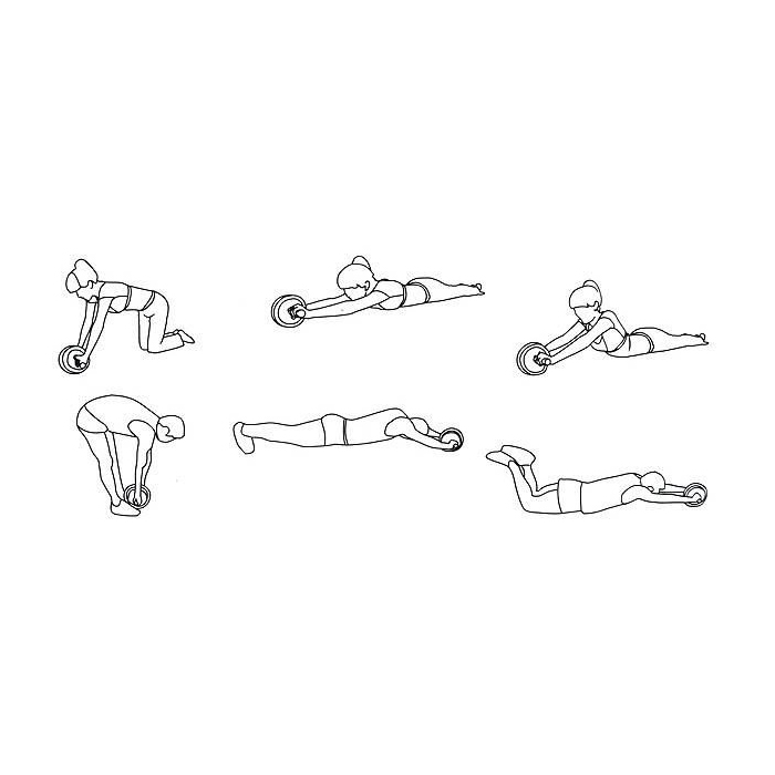 AbTrainer, posilovací kolečko s potaženými rukojeťmi - Image 8