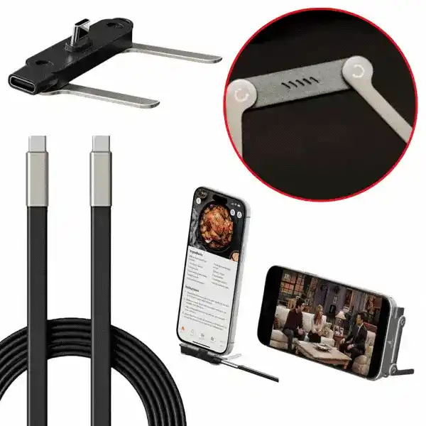 2v1 nabíjecí kabel s držákem na telefon, Bracky - Image 1