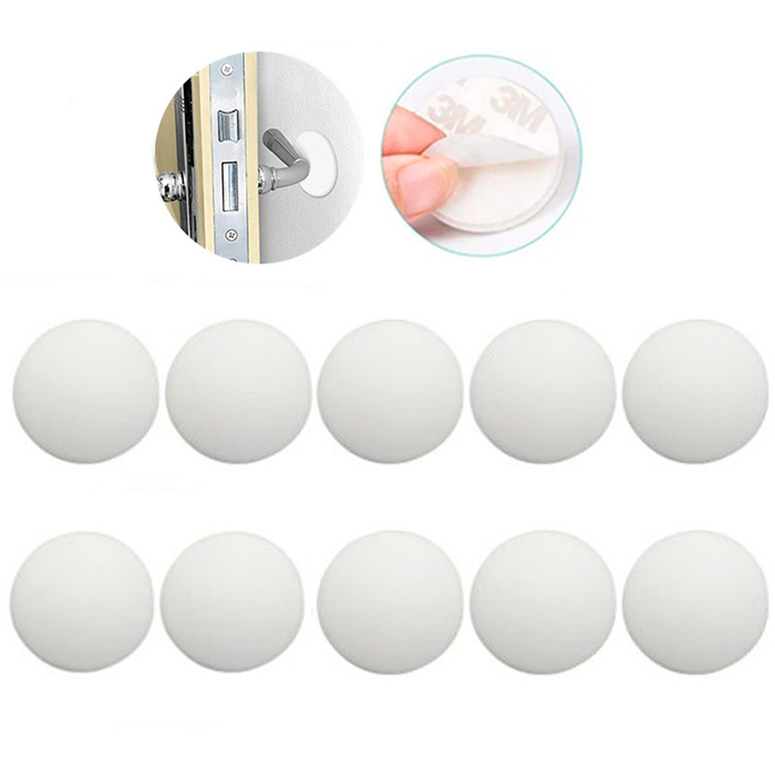BumperStop, silikonový samolepicí ochranný prvek na zeď (10 ks) - Image 1