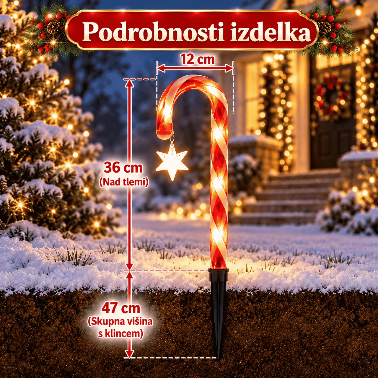 LED vánoční cukrové hůlky, CaneLights - Image 3