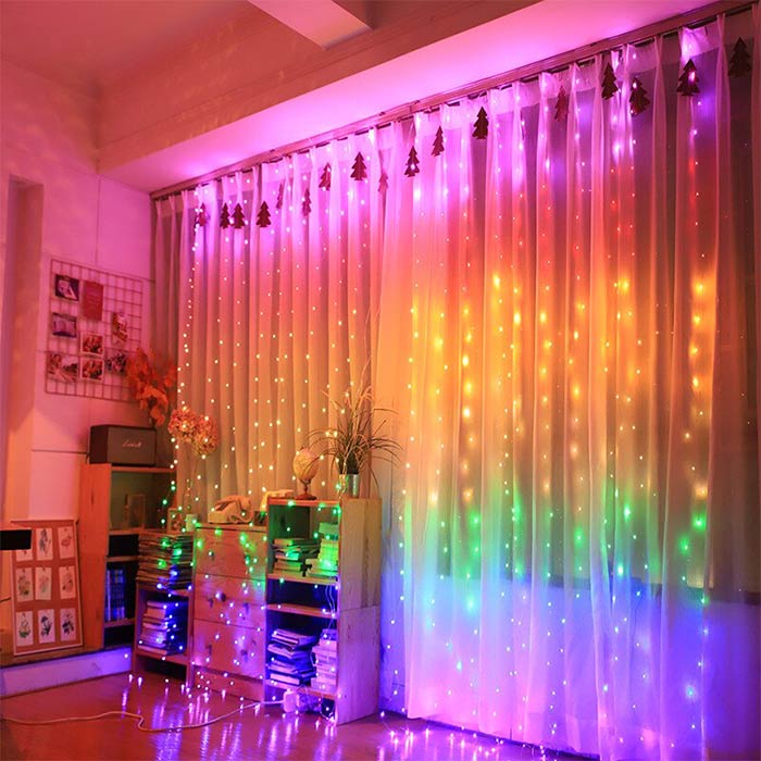 ColorfulCurtain, lehký závěs s 300 barevnými LED světly - Image 2