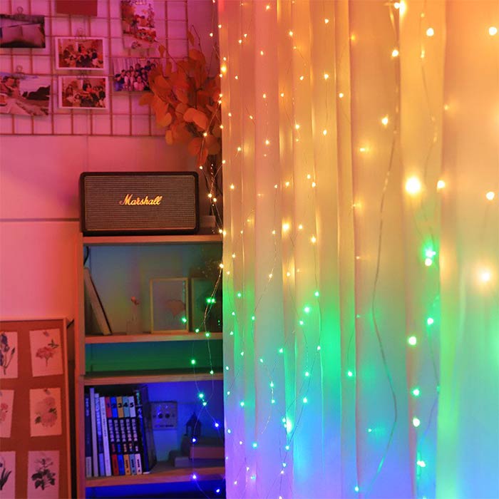 ColorfulCurtain, lehký závěs s 300 barevnými LED světly - Image 5