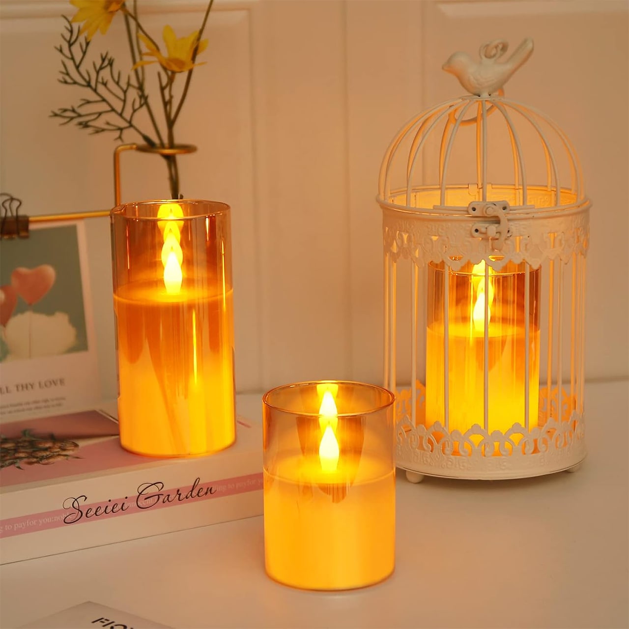 FlickCandles, sada elegantních dekorativních svíček (3 kusy) - Image 1
