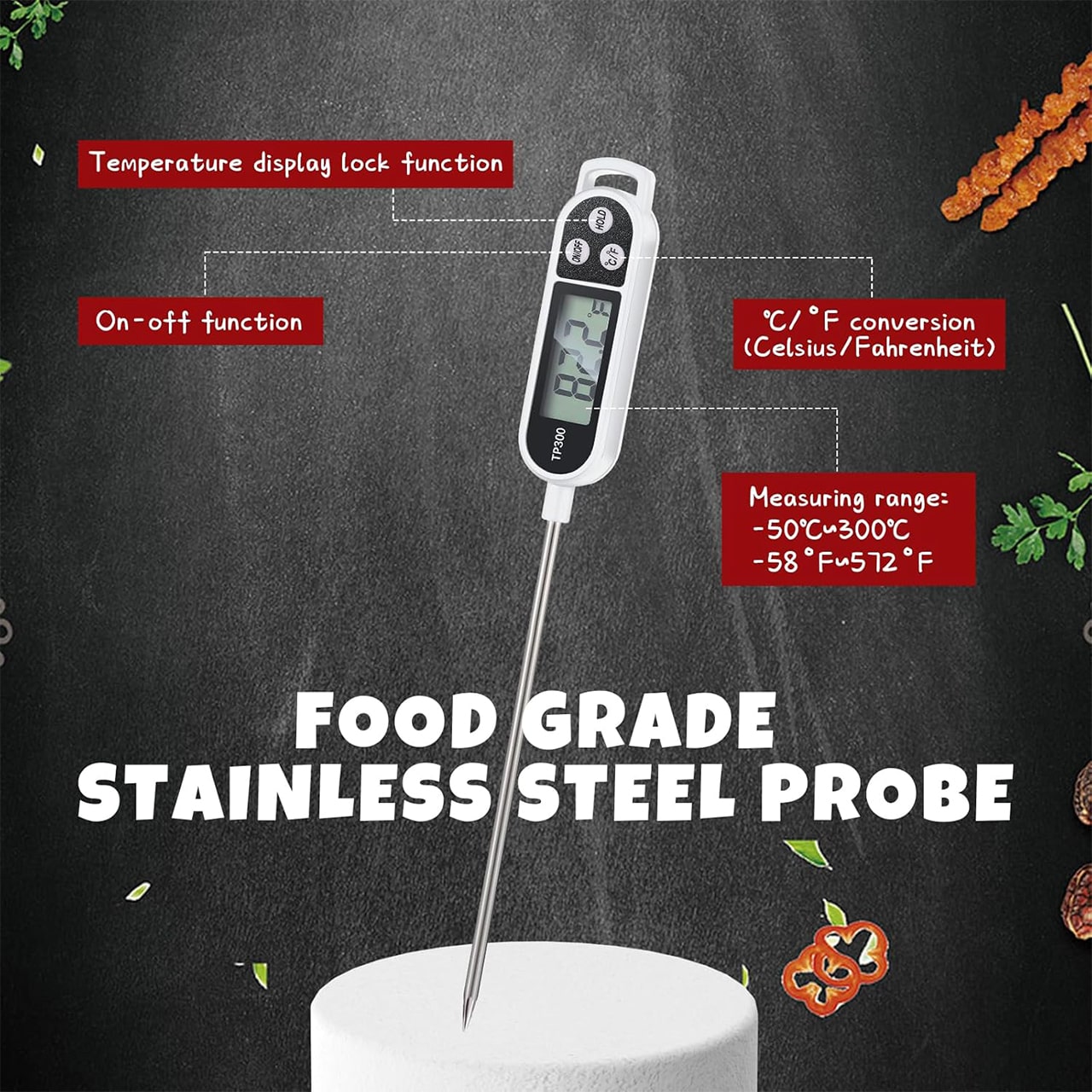 FoodMeter, elektronický digitální teploměr pro měření teploty potravin a tekutin - Image 1