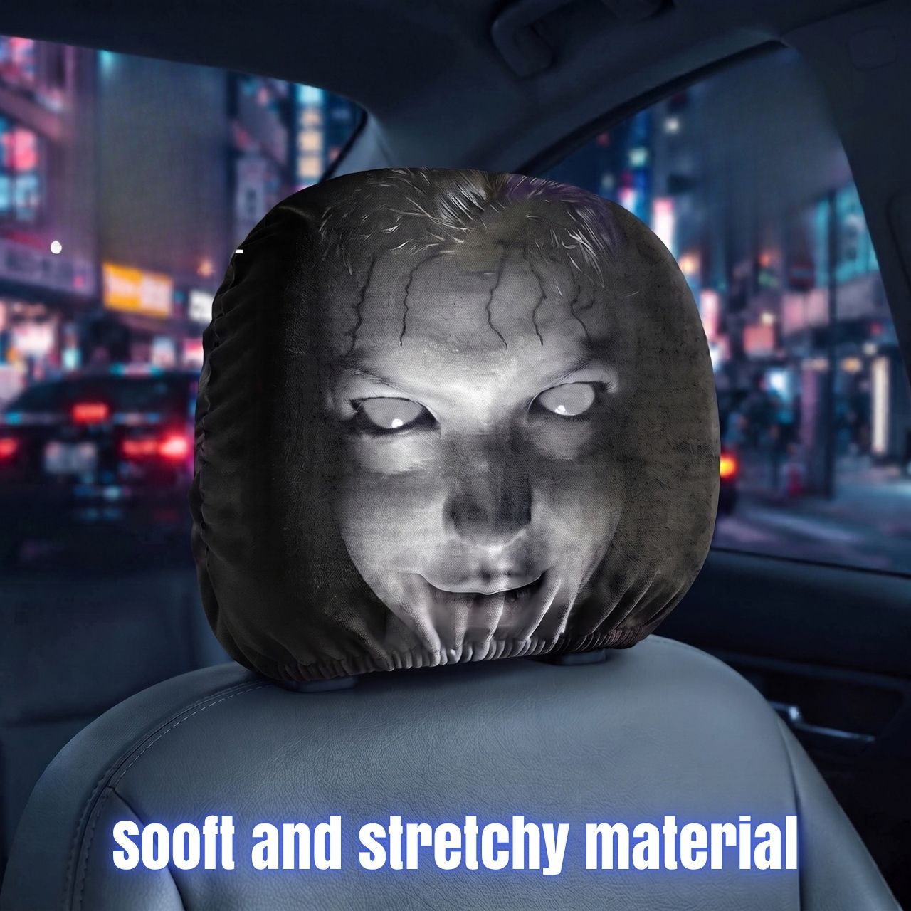 Děsivý potah na opěrku hlavy do auta (1+1 ZDARMA), GhostFace - Image 7