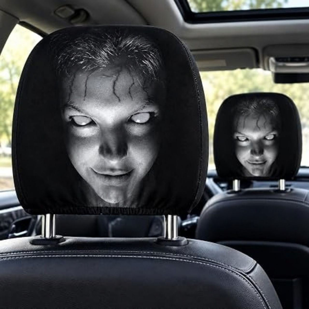 Děsivý potah na opěrku hlavy do auta (1+1 ZDARMA), GhostFace - Image 9
