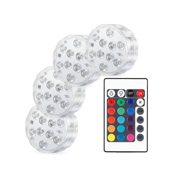 GlowWaterLights, 4 vodotěsné LED světla s dálkovým ovládáním - Image 1