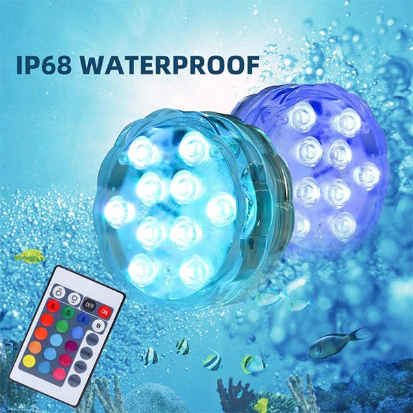 GlowWaterLights, 4 vodotěsné LED světla s dálkovým ovládáním - Image 5