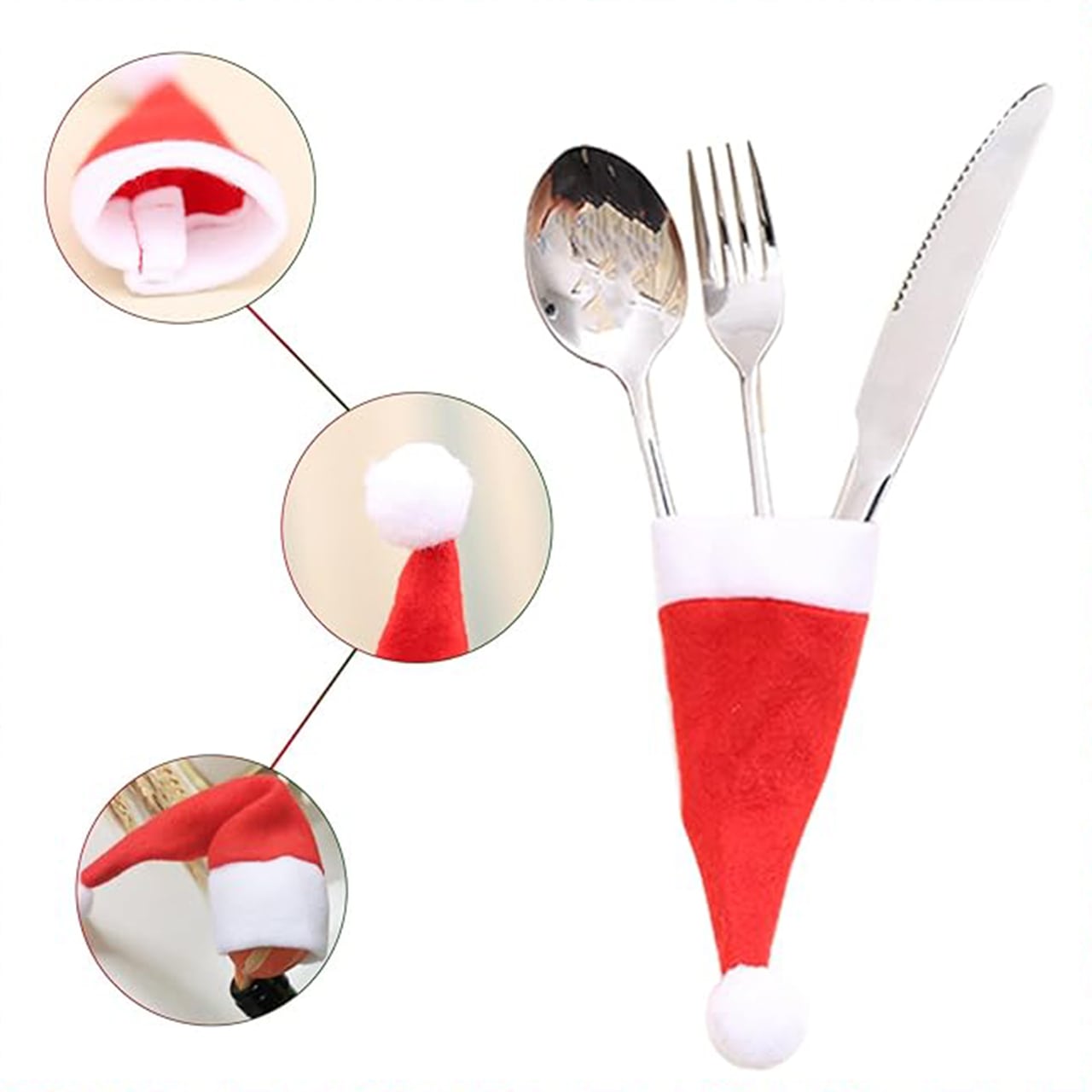HatBundle, ubrus ve tvaru Santa klobouku (20 kusů) a slavnostní potah na židle (4 kusy) - Image 7