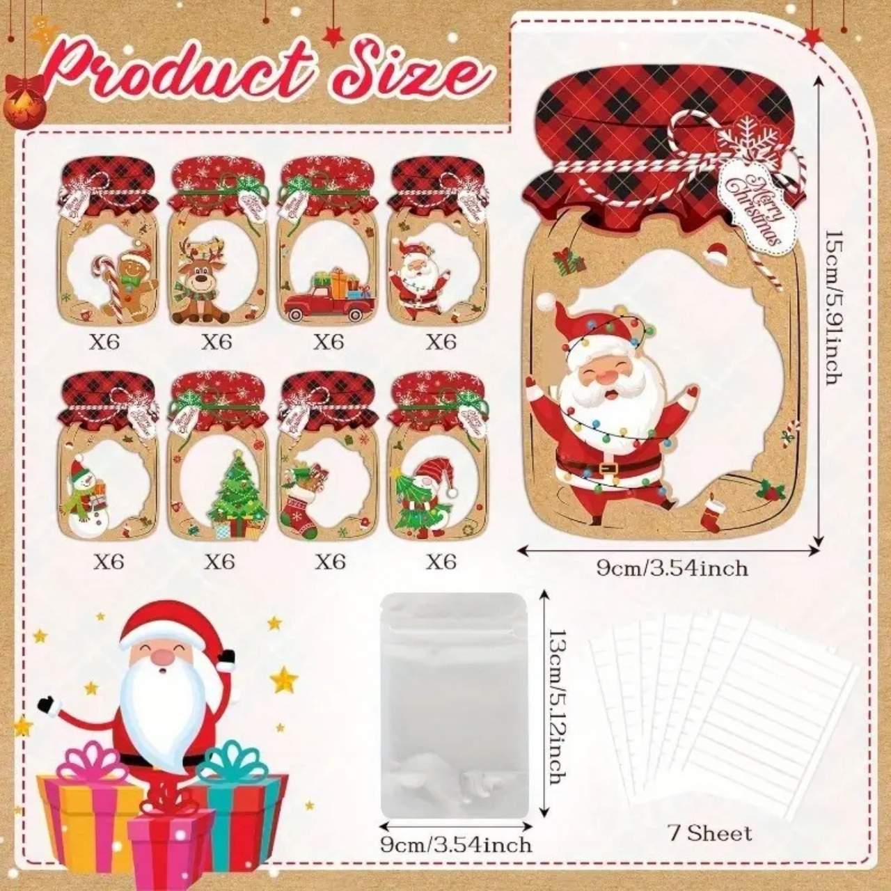 JarGifts, Vánoční sada dárkových karet (48 ks) - Image 2