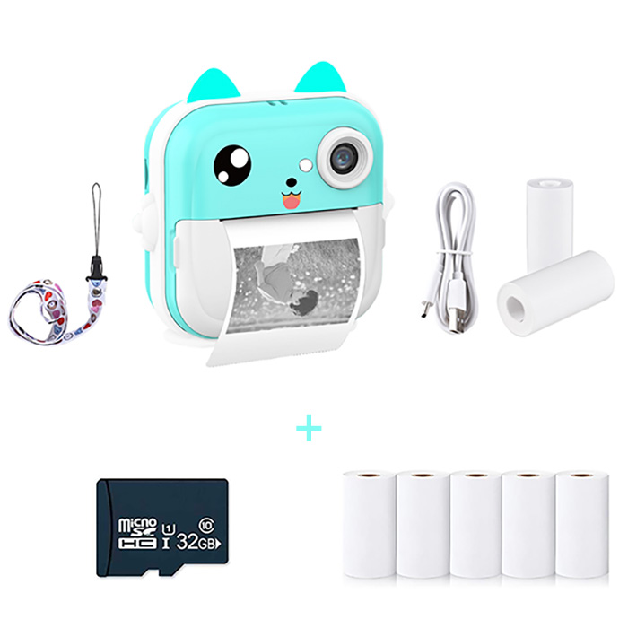 JumboPrintBundle – fotoaparát s tiskem + 7 rolí papíru a Micro SD karta - Image 1