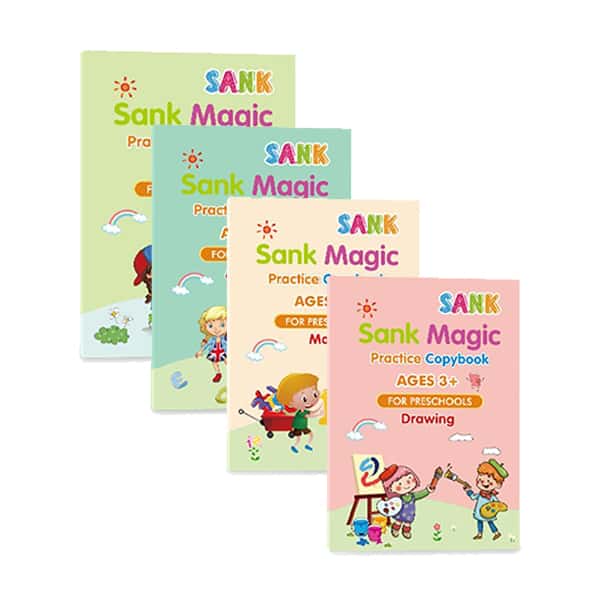 KidBook – 4 pracovní sešity s kouzelným mizícím perem - Image 1