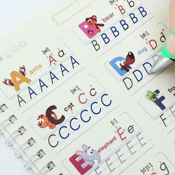 KidBook – 4 pracovní sešity s kouzelným mizícím perem - Image 2