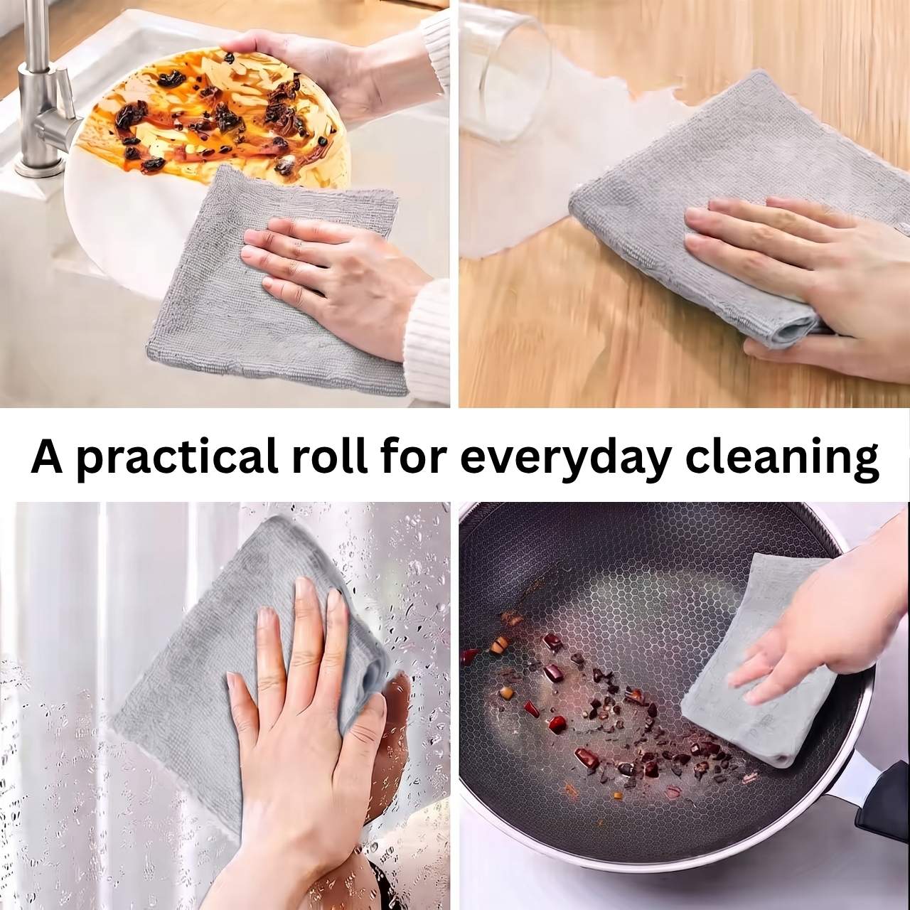 Mikrovláknové čisticí utěrky v roli (30 kusů), KitchRoll - Image 9