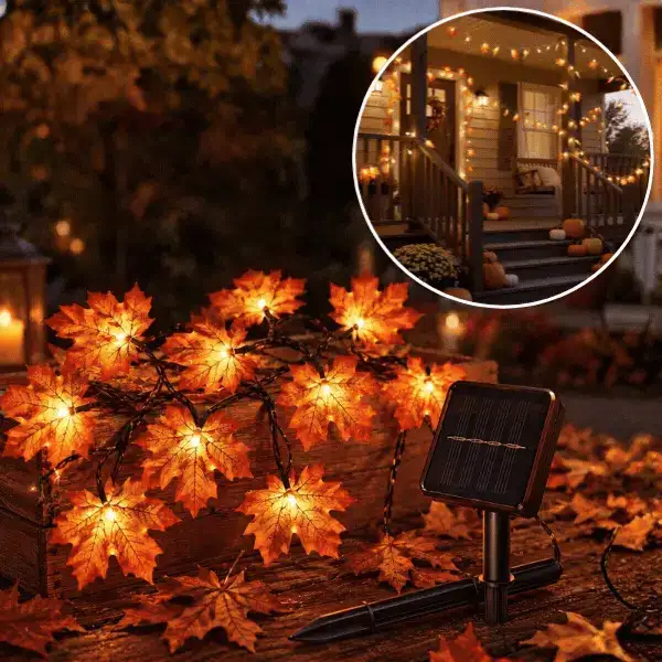 Solární LED světelný řetěz s podzimními listy, MapleLeaf - Image 1