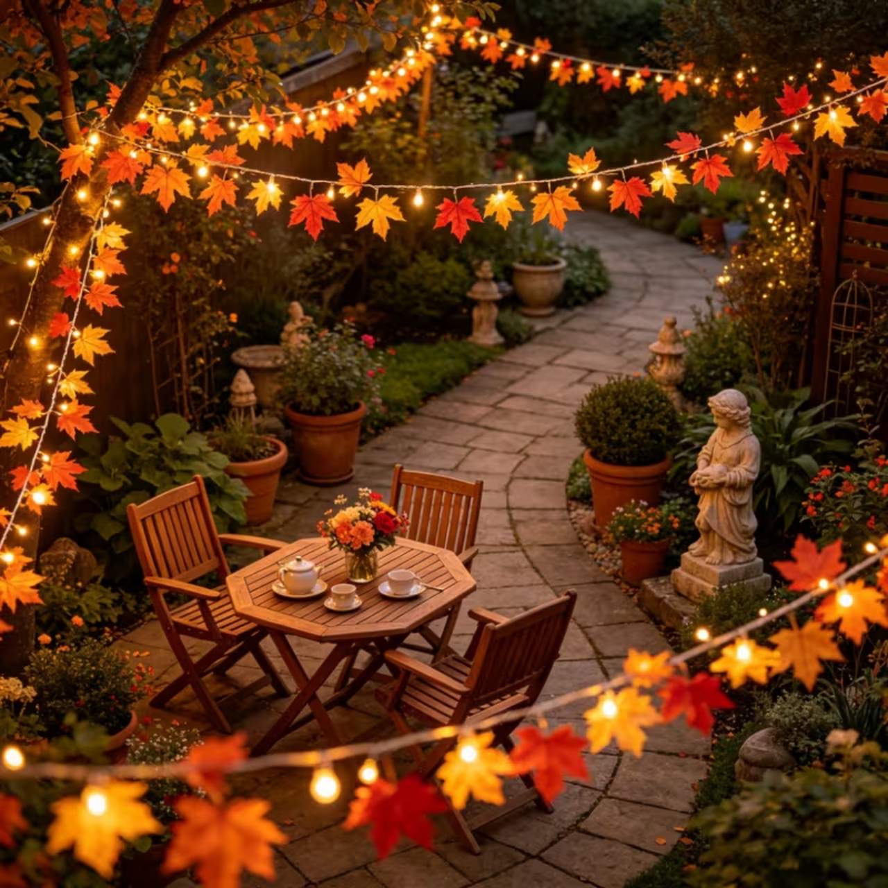 Solární LED světelný řetěz s podzimními listy, MapleLeaf - Image 2