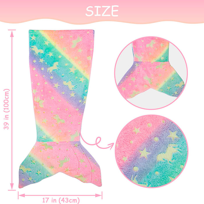 MermaidBlanket, deka v podobě ocasu mořské panny pro děti - Image 1