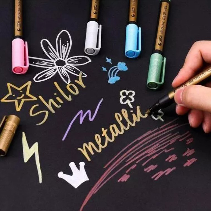 MetallicColorPen, 10-dílná sada fixů na tvoření - Image 2