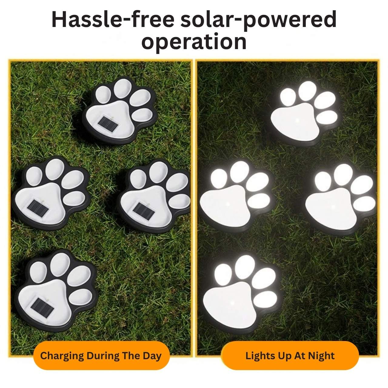 Solární LED světla ve tvaru tlapek, Paws - Image 7