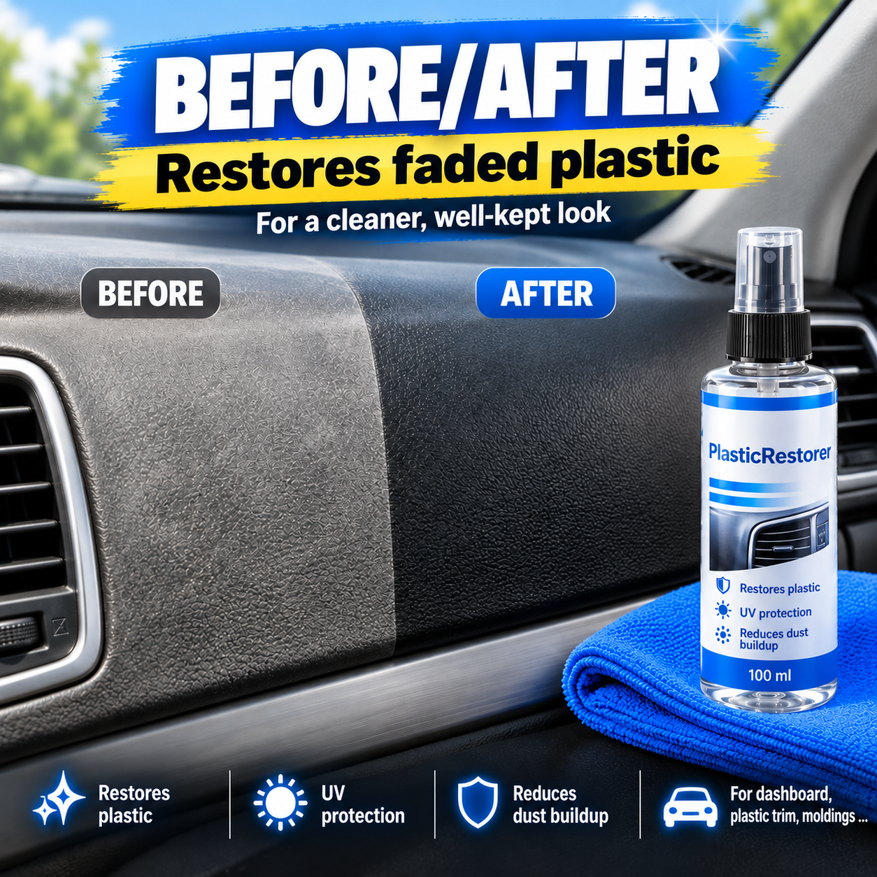 Sada na oživení palubní desky a plastů, PlasticRestorer - Image 8
