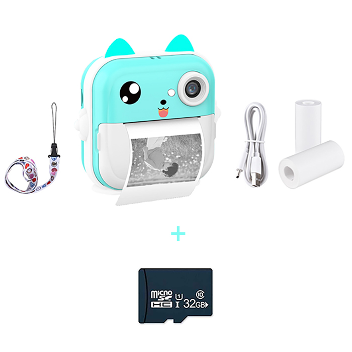 PrintBundle – fotoaparát s tiskem + 2 role papíru a Micro SD karta - Image 1