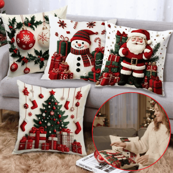 Vánoční povlaky na polštáře (4 kusy), RedXmass