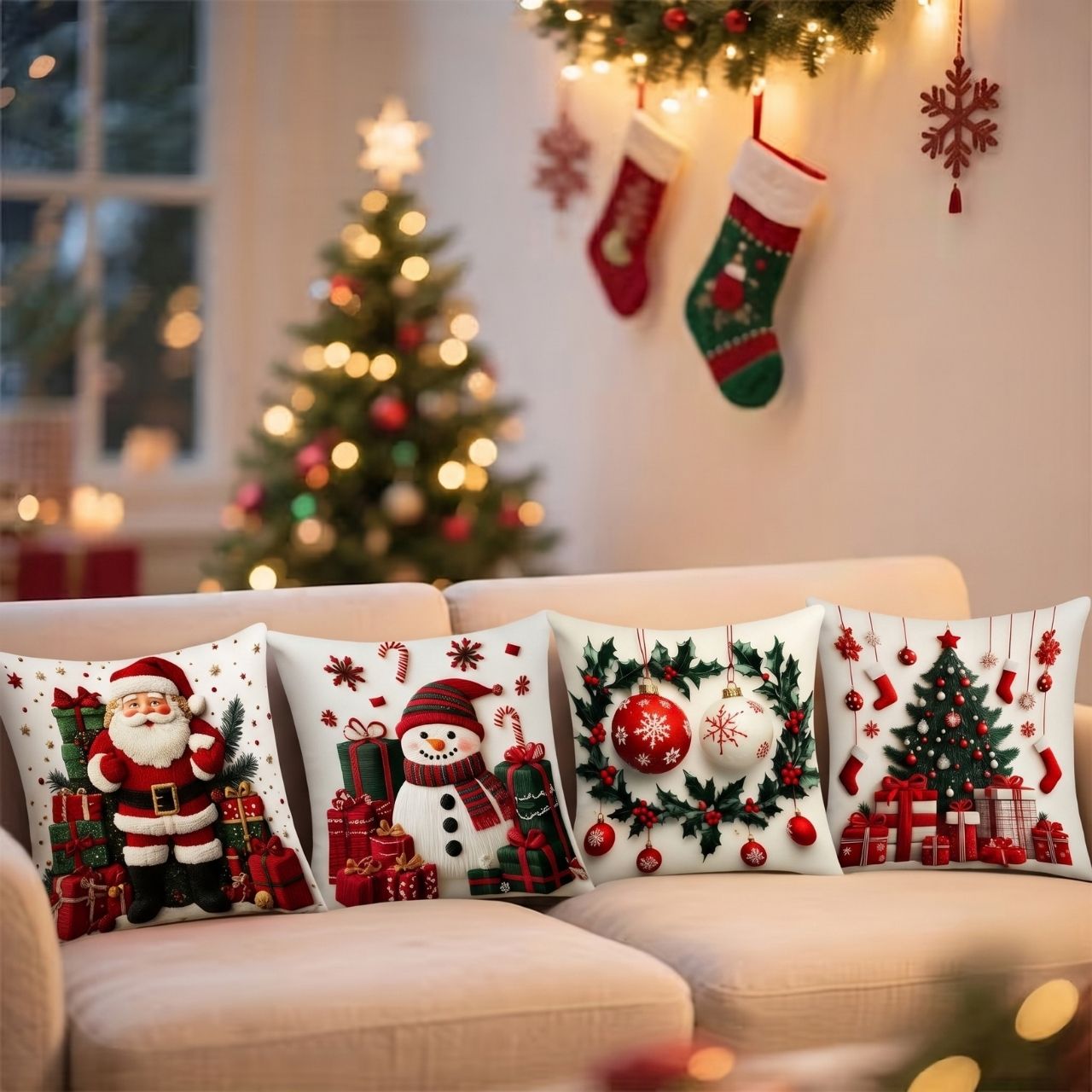 Vánoční povlaky na polštáře (4 kusy), RedXmass - Image 10
