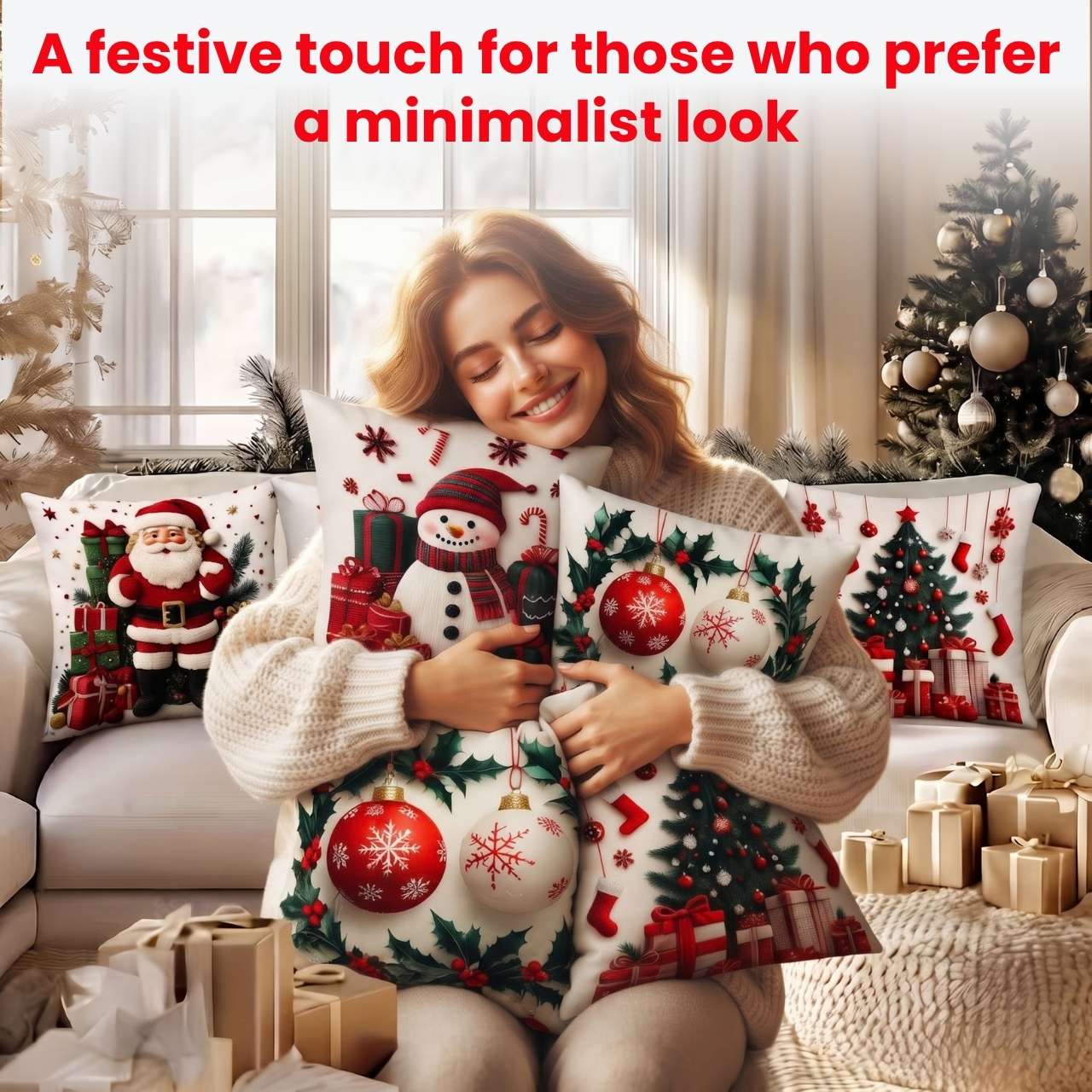 Vánoční povlaky na polštáře (4 kusy), RedXmass - Image 7