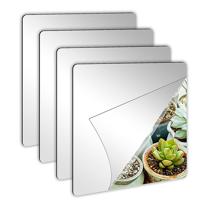 ReflectMirror, samolepící nálepky na zeď s efektem zrcadla (4 kusy) - Image 1