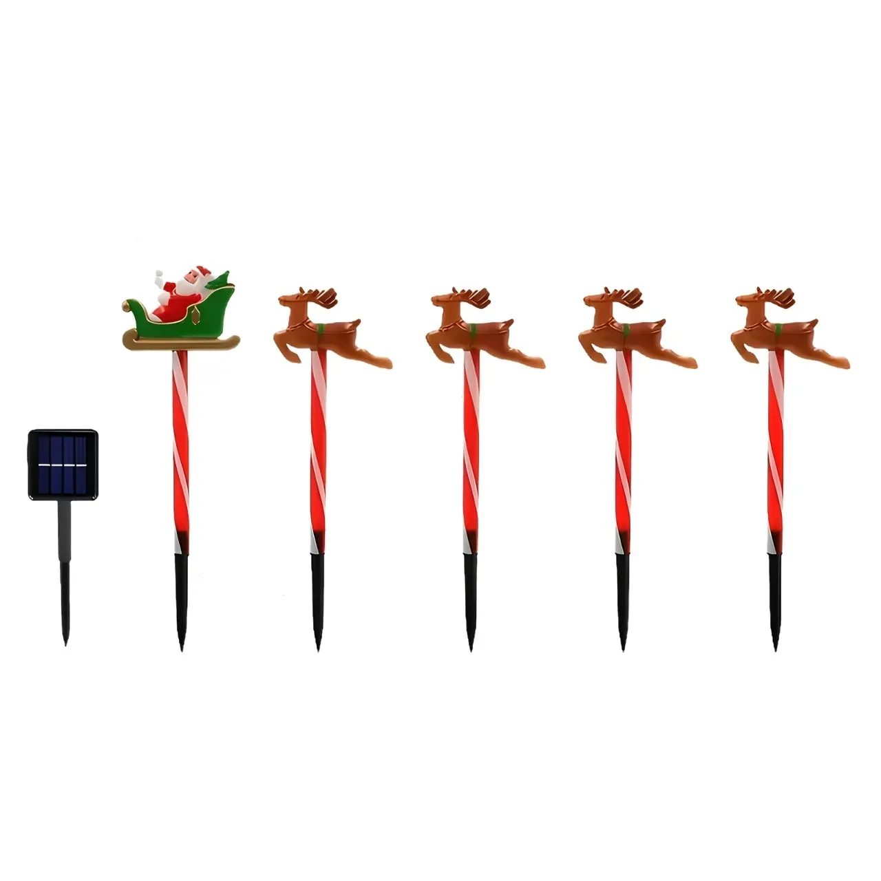 Vánoční zahradní dekorace se Santa Clausem a soby, ReinDeers - Image 4