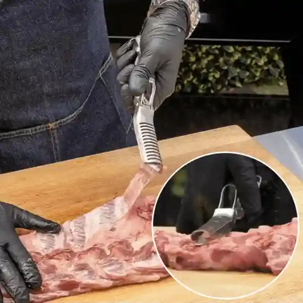 RibRemover, nástroj na odstranění membrány z žeber s čistícím kartáčem v balení - Image 6