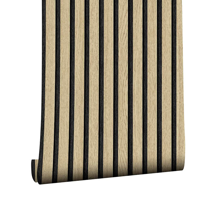SlatWall, samolepicí nálepka se vzhledem přírodního dřeva (300 x 45 cm) - Image 1