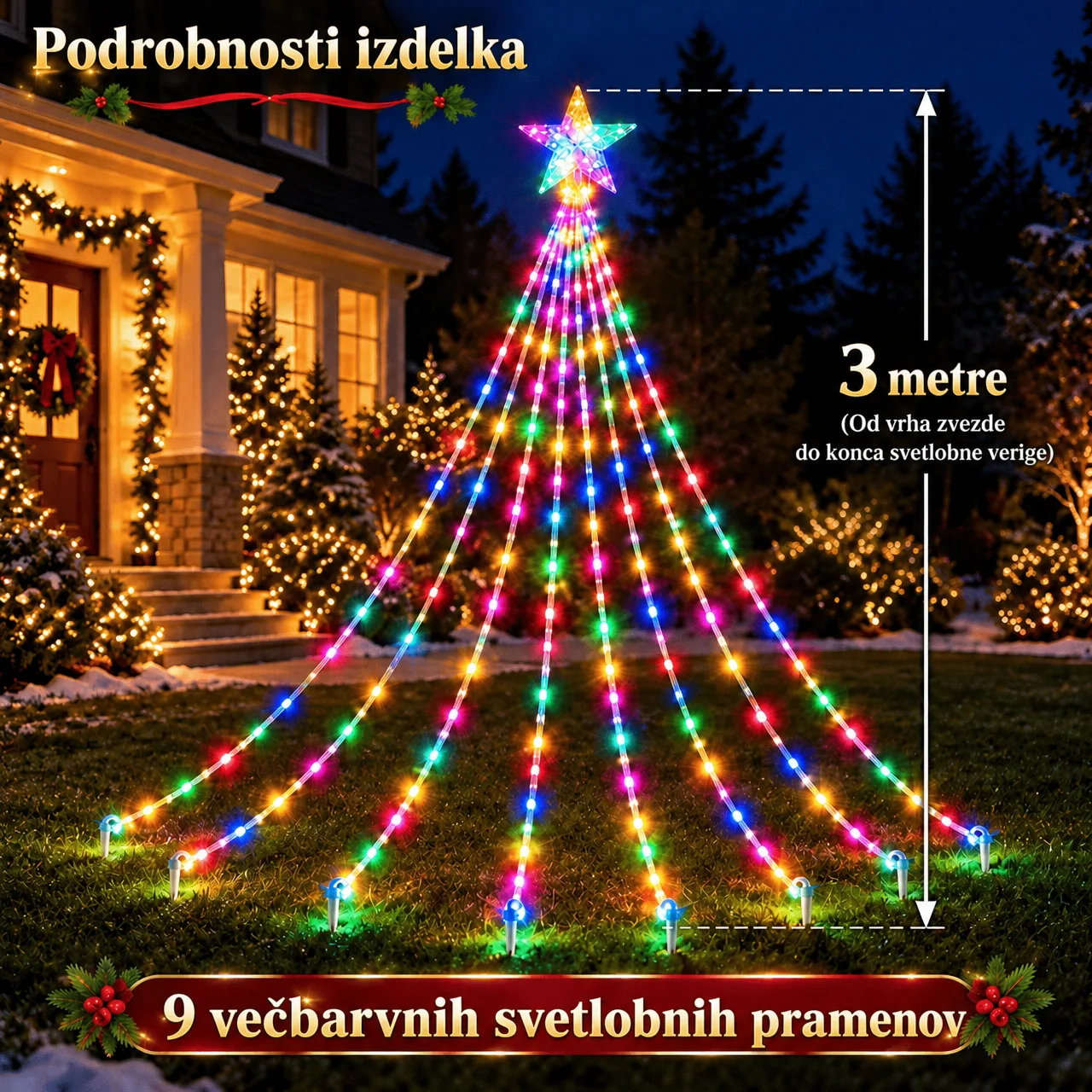Světelná dekorace s hvězdou, Starsy - Image 3