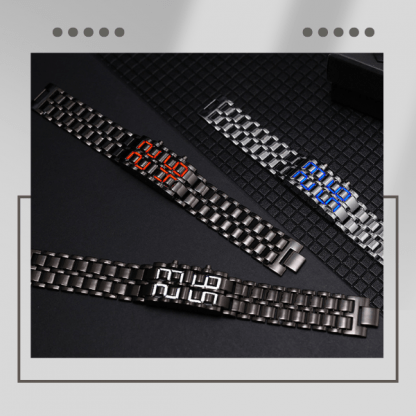 WATCHAIN-TST, Digitální LED náramkové hodinky TechTime