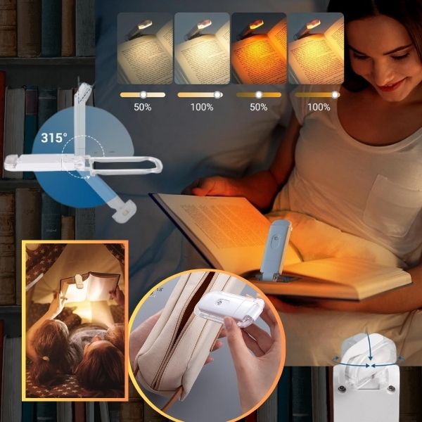 NIGHTREADER, Čtecí lampa pro knihomoly