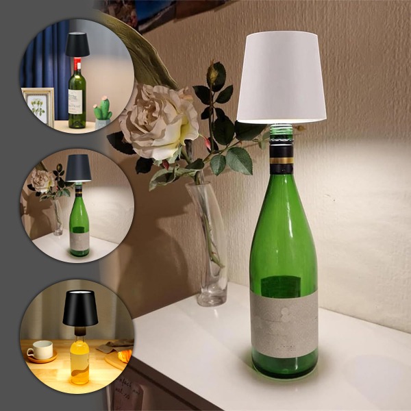BOTLEAMP-CRN, Elegantní bezdrátová lampa na láhve – GlowBottle